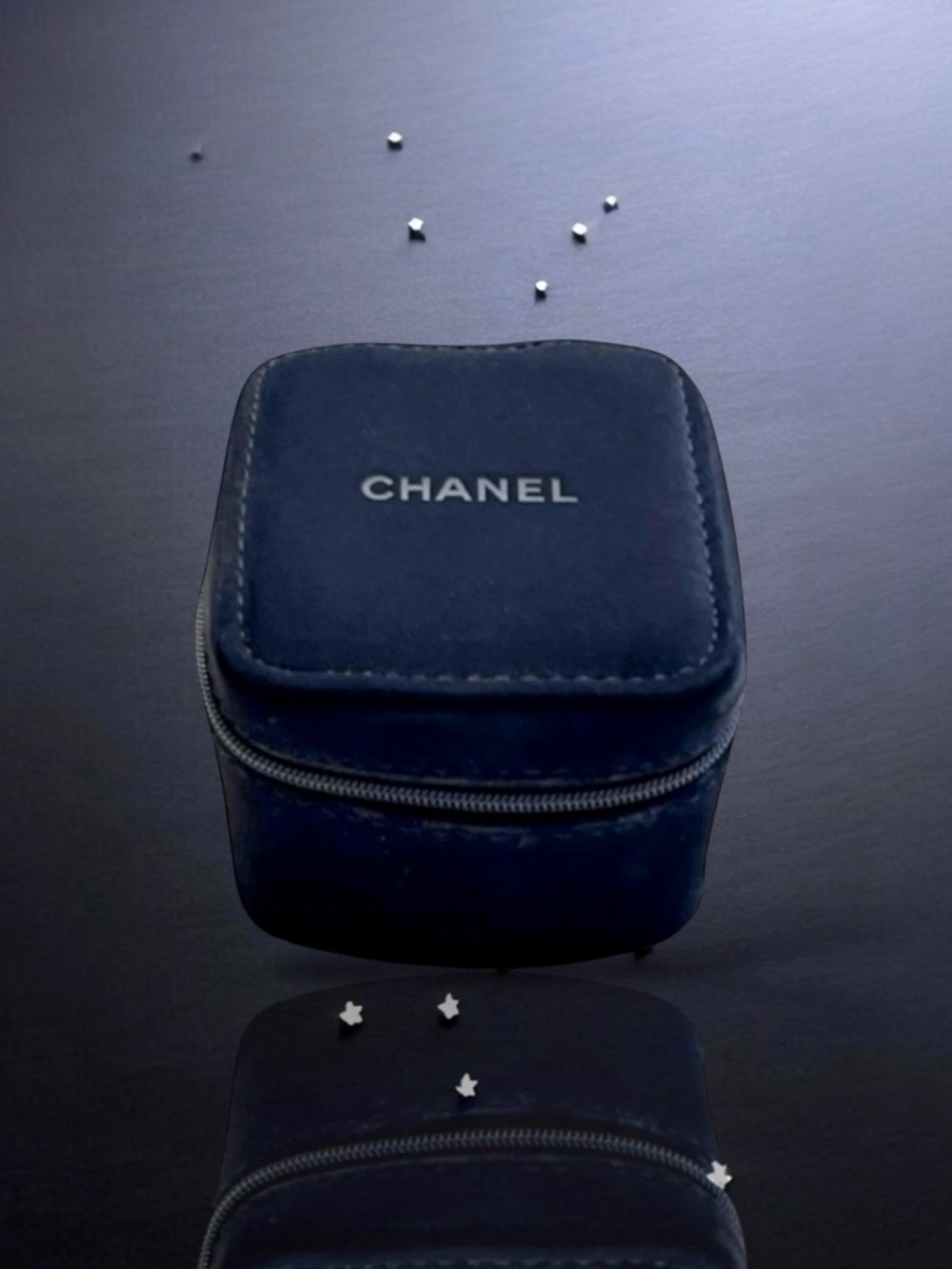 🆕💞CHANEL Soft Zippered Travel Watch Case Pouch Only • BLACK • NWOT